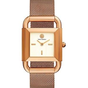 Tory Burch TBW7251 White Dial Rose Gold Band Stainless Steel Women`s Phipps 41mm